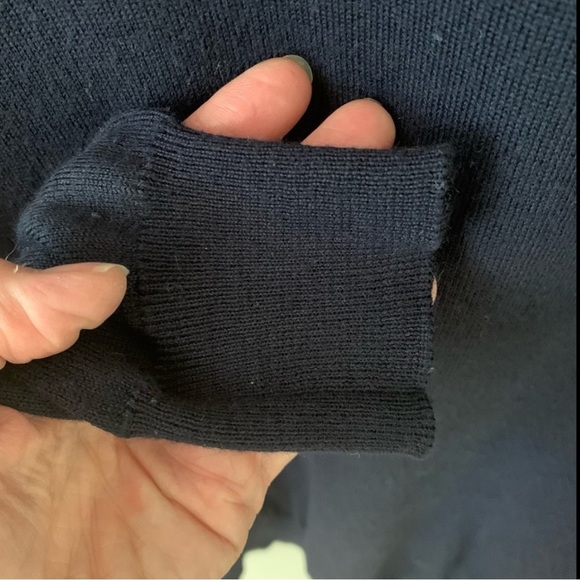 BOSS HUGO BOSS Wool Blend Logo Crewneck Pullover Sweater “Balduin” Dark Blue M - Picture 8 of 16